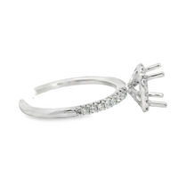 18kt White Gold Round Diamond Halo Semi-Mount Ring (.38ct)