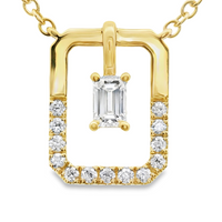18kt Yellow Gold Natural Diamond Necklace (0.36ct)