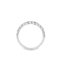 18kt White Gold Diamond Half Bezel Wedding Ring (0.63ct)