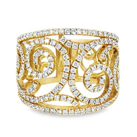 Simon G 18K Yellow Gold Right Hand. Diamond Ring (1.15ct)