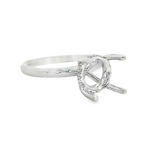 18kt White Gold Natural Round Diamond Semi-Mount Ring (.11ct)