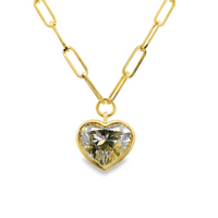 14kt Yellow Gold Lab-Grown Heart Diamond Pendant (4.03ct)