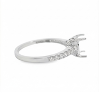 18kt White Gold Full-Cut Round Diamond Semi-Mount Ring (.36ct)