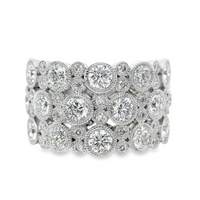 18kt White Gold Natural Diamond Geometric Ring (2.44ct)