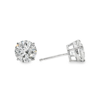 14kt White Gold Lab-Grown Round Diamond Stud Earrings (2.55ct)