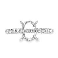 18K White Gold Diamond Semi-Mount Ring (.51ct)