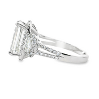 18kt White Gold Lab-Grown Emerald Diamond Engagement Ring (5.01ct)