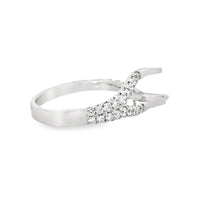 18kt White Gold Contemporary Natural Diamonds Semi-Mount Ring (0.71ct)