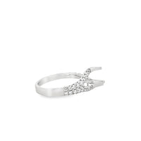 18kt White Gold Contemporary Natural Diamonds Semi-Mount Ring (0.71ct)