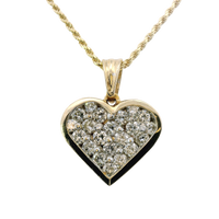 14kt Yellow Gold Natural Diamond Heart Pendant (0.97ct)