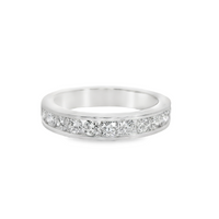 18kt White Gold Natural Round Diamond Wedding Ring (.78ct)