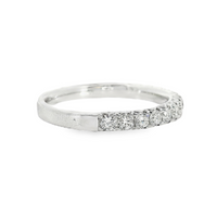 18kt White Gold Natural Round Diamond Wedding Ring (.56ct)