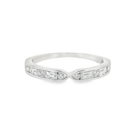 18kt White Gold Natural Baguette Diamond Wedding Ring (.51ct)