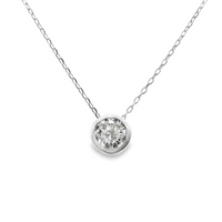18kt White Gold Natural Diamond Solitaire Pendant (0.31ct)
