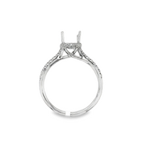 18kt White Gold Natural Round Diamond Semi-Mount Ring (.24ct)