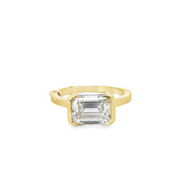 14kt Yellow Gold Lab-Grown Emerald Diamond Engagement Ring (3.13ct)