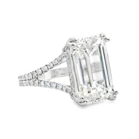 18kt White Gold Lab-Grown Emerald Diamond Engagement Ring (8.62ct)