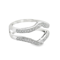 14kt White Gold Lab-Grown Round Diamond Ring Guard (.26ct)