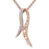 Tacori 18kt Rose Gold Natural Diamond Susan B. Komen Breast Cancer Awereness Estate Pendant (.50ct)