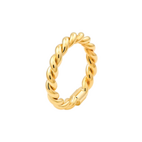 14kt Yellow Gold Twisted Tube Ring (1.7g)