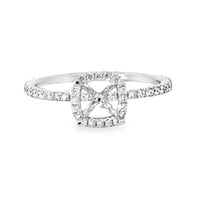 18kt White Gold Halo Natural Diamonds Semi-Mount Ring (0.35ct)