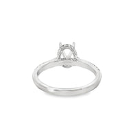 18kt White Gold Hidden Halo Diamond Semi-Mount Ring (.38ct)