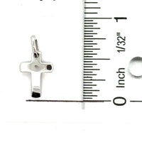 18kt White Gold Cross Charm (1.39g)