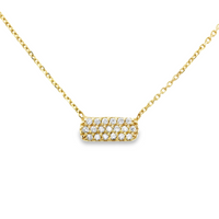 14kt Yellow Gold Natural Diamond Bar Pendant (0.15ct)