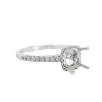 18kt White Gold Natural Round Diamond Semi-Mount Ring (.24ct)