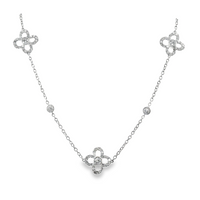 18kt White Gold Natural Diamond Necklace (0.88ct)