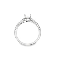 18kt White Gold Natural Round Diamond Semi-Mount Ring (.43ct)