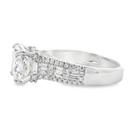 18kt White Gold Lab-Grown Cushion Diamond Engagement Ring (3.77ct)