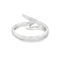 18kt White Gold Contemporary Natural Diamonds Semi-Mount Ring (0.71ct)