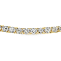 14kt Yellow Gold 7" Lab-Grown Round Diamond Tennis Bracelet (4.00ct)