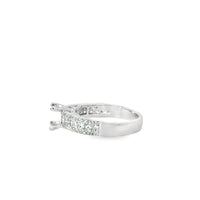 18kt White Gold Channel Natural Diamonds Semi-Mount Ring (1.05ct)