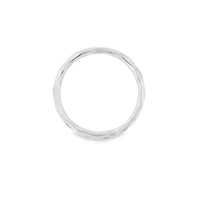 18kt White Gold Diamond Geometric Wedding Ring (0.14ct)
