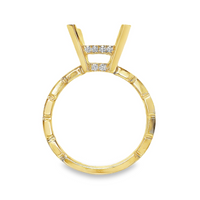 18kt Yellow Gold Natural Round Diamond Semi-Mount Ring (.15ct)