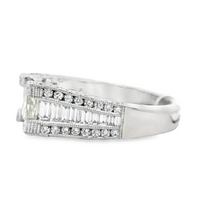 18kt White Gold Natural Princess Cut Diamond Engagement Ring (3.03ct)