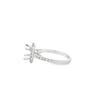 18kt White Gold Halo Natural Diamonds Semi-Mount Ring (0.55ct)