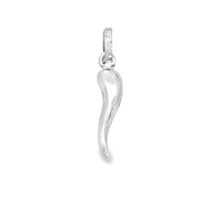 18kt White Gold Italian Made Horn Pendant (.96g)
