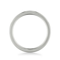Goldman 14kt White Gold Flat Round Edge 5mm Ring