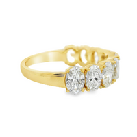 18kt Yellow Gold Lab-Grown Oval Diamond Wedding Ring (2.34ct)