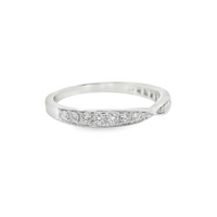 Platinum Natural Round Diamond Wedding Ring (.29ct)