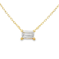 18kt Yellow Gold Natural Diamond Solitaire Pendant (0.22ct)