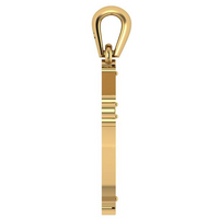 14kt Yellow Gold Fleur-de-Lis Cross Pendant (1.8g)