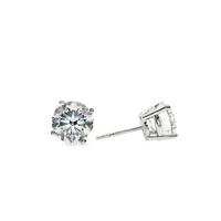 14kt White Gold Lab-Grown Round Diamond Stud Earrings (4.06ct)