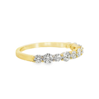 18kt Yellow Gold Natural Round Diamond Wedding Band (.79ct)