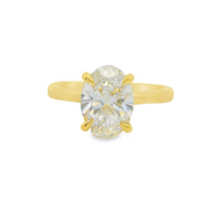 18kt Yellow Gold Hidden Halo Natural Diamonds Semi-Mount Ring (0.07ct)