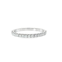 18kt White Gold Natural Round Diamond Prong Set Wedding Ring (0.36ct)