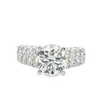 18kt White Gold Lab-Grown Round Diamond Engagement Ring (6.04ct)